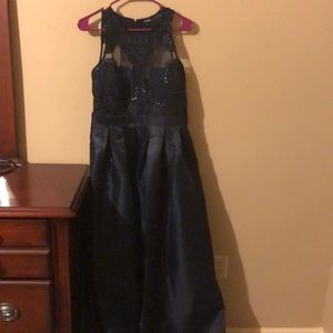 Navy blue prom dress